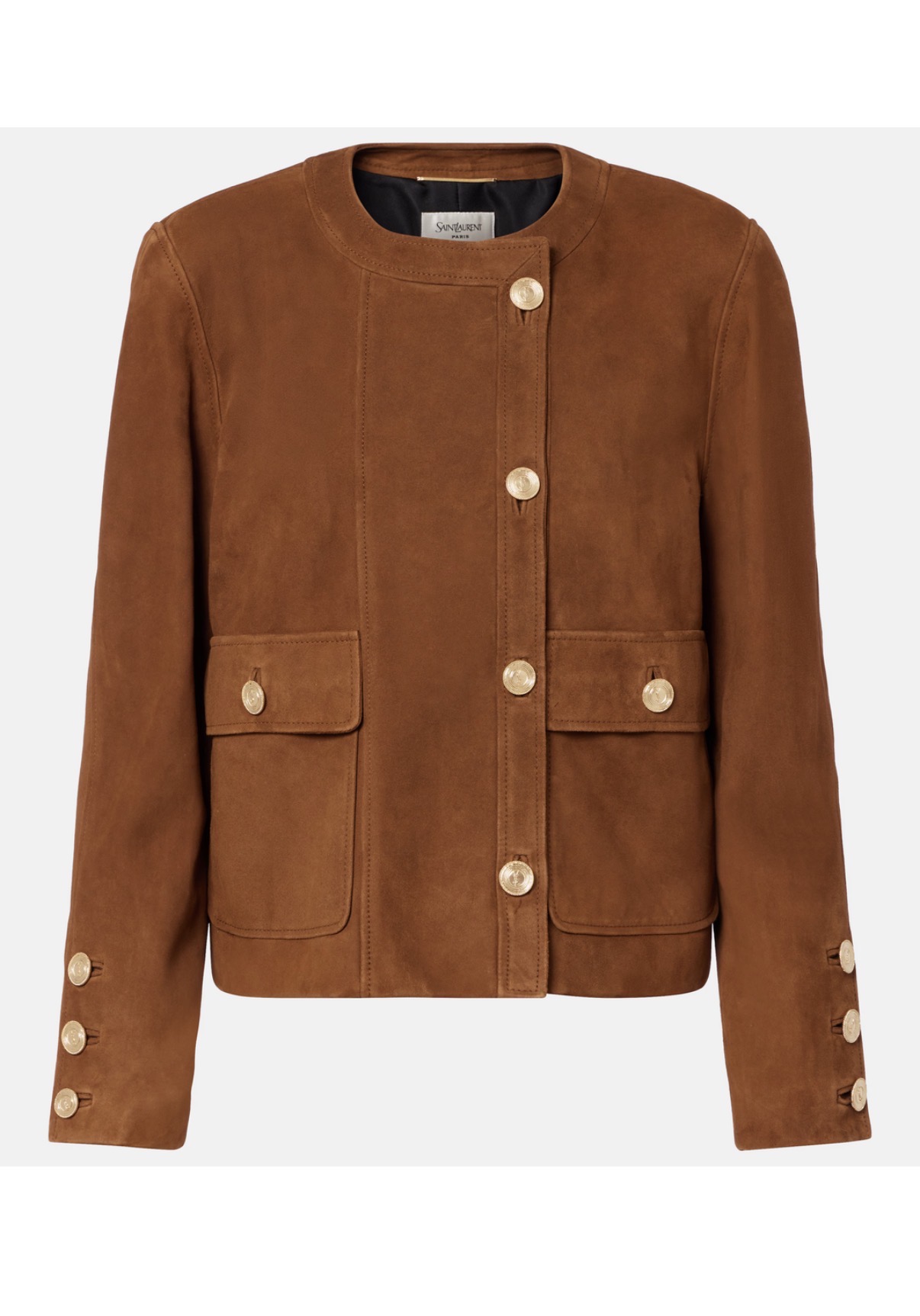 Packshot — Veste suède camel