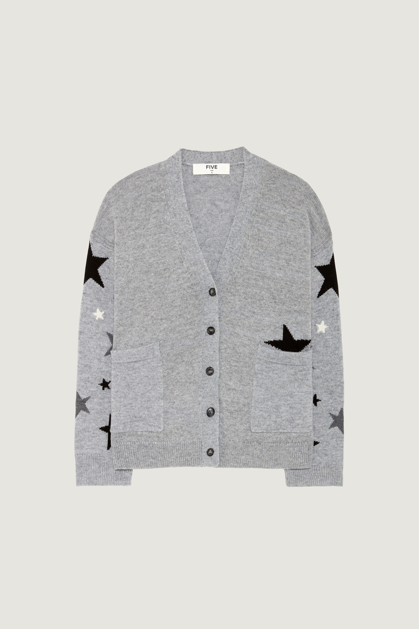 Packshot — Cardigan étoiles